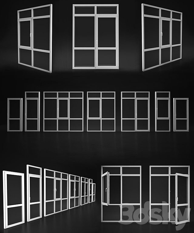 Windows and doors Elvial 3DSMax File - thumbnail 2