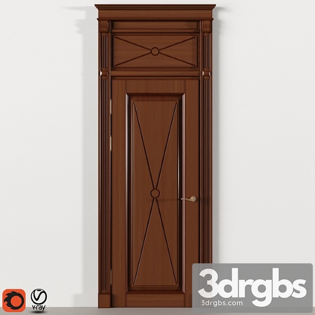 Wood Door 350 3dsmax Download - thumbnail 1