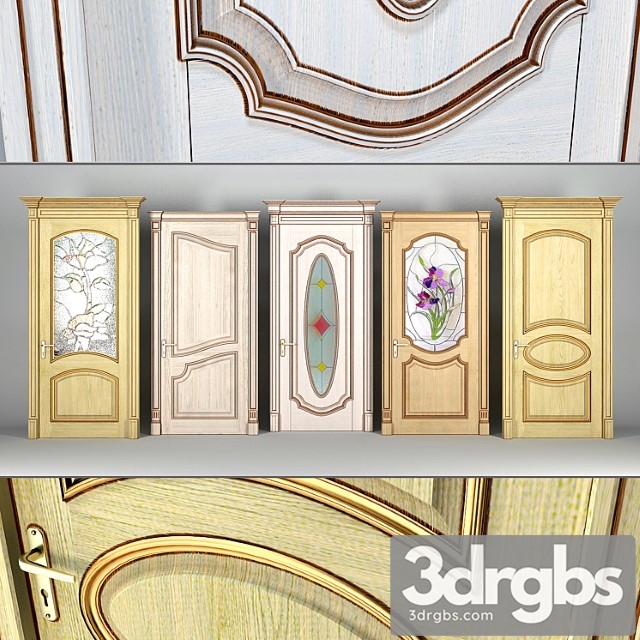 Wood Door 44 3dsmax Download - thumbnail 1