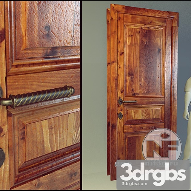 Wood Door 81 3dsmax Download - thumbnail 1