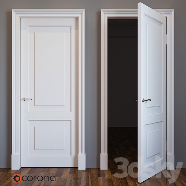 Wooden door 3DSMax File - thumbnail 1