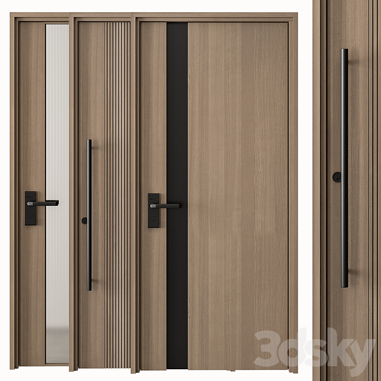 Wooden Door – Set 48 3DS Max Model - thumbnail 1