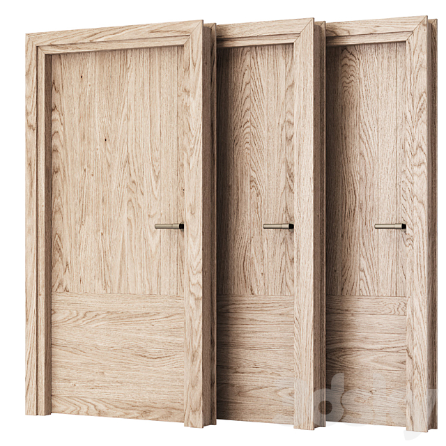 Wooden Door Set V13 _ Interior and Exterior door set 3DS Max Model - thumbnail 2