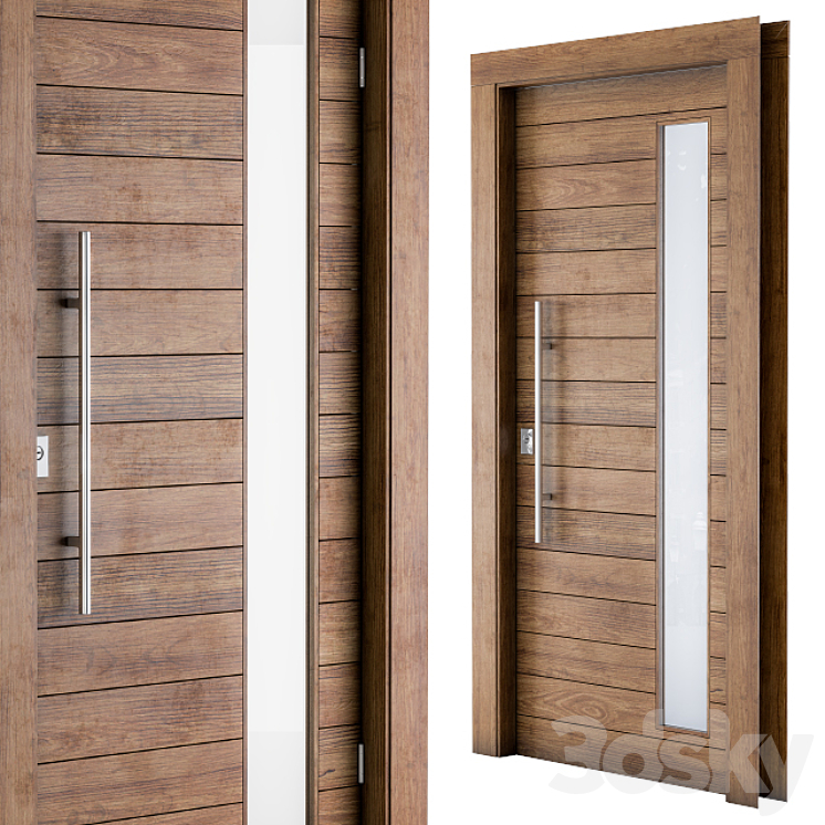 Wooden Front Door 3DS Max - thumbnail 1