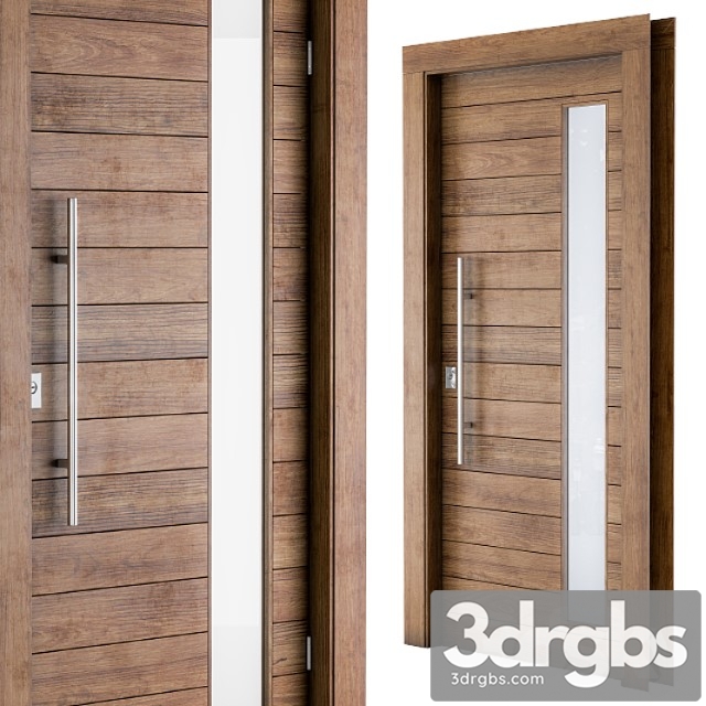 Wooden front door 3dsmax Download - thumbnail 1