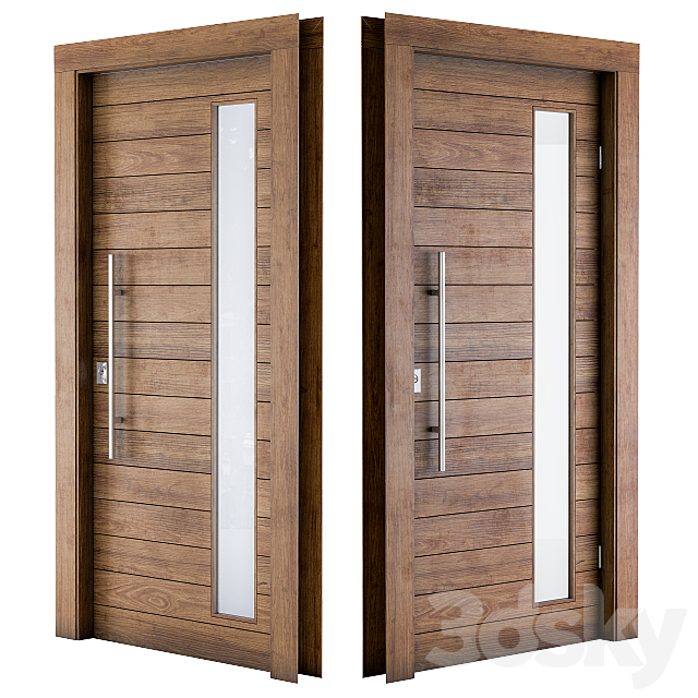 Wooden Front Door 3DSMax File - thumbnail 2