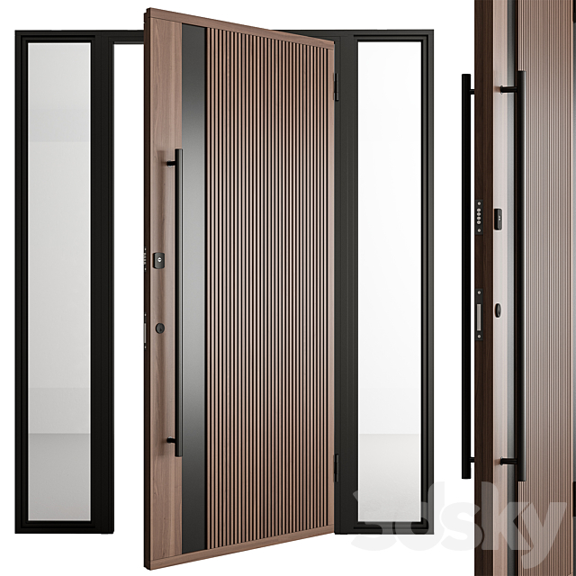 Wooden Front Door – Set 100 3DS Max Model - thumbnail 2