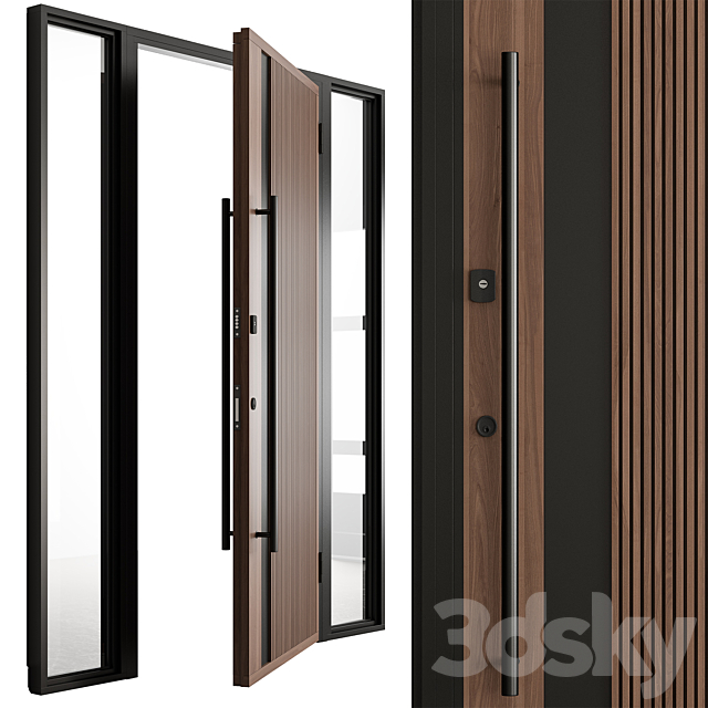 Wooden Front Door – Set 100 3DS Max Model - thumbnail 3