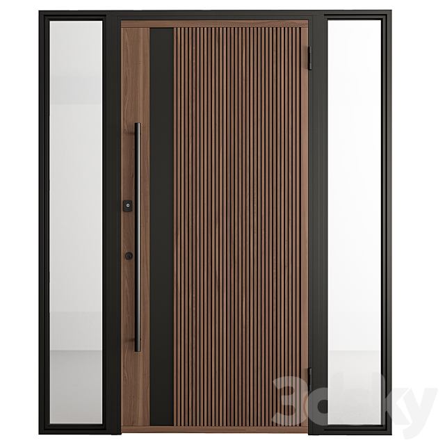 Wooden Front Door – Set 100 3DS Max Model - thumbnail 4