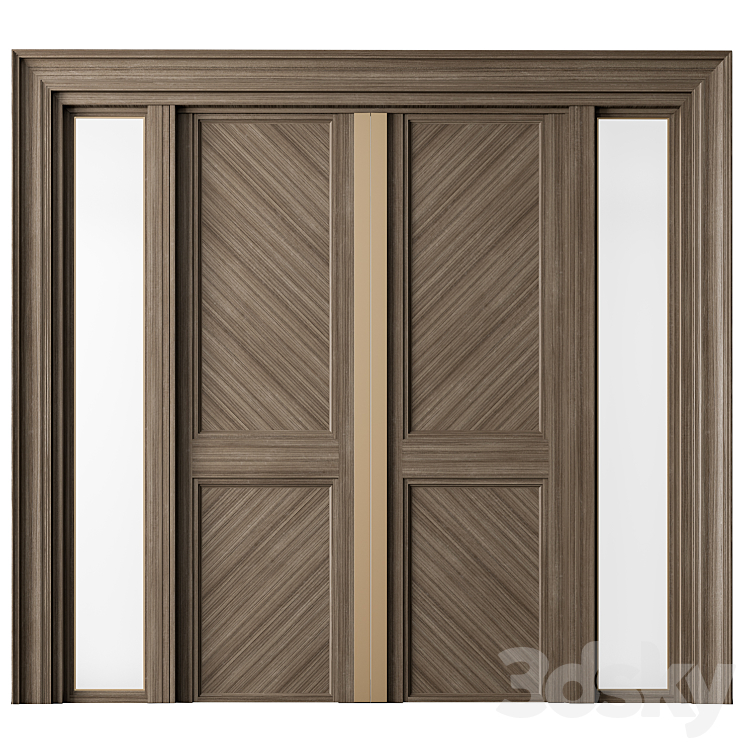 Wooden Front Door – Set 65 3DS Max Model - thumbnail 1