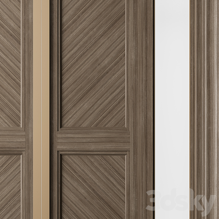 Wooden Front Door – Set 65 3DS Max Model - thumbnail 2