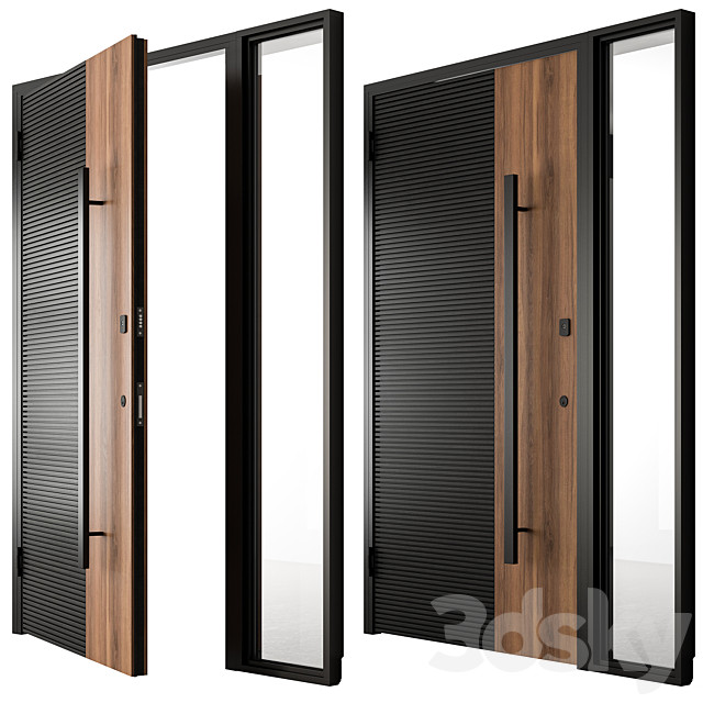 Wooden Front Door – Set 93 3DS Max Model - thumbnail 2