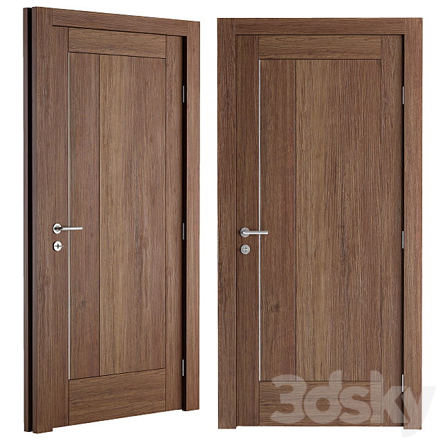 Wooden Modern Simple Door 3ds Max - thumbnail 1