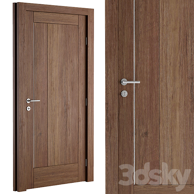 Wooden Modern Simple Door 3ds Max - thumbnail 2