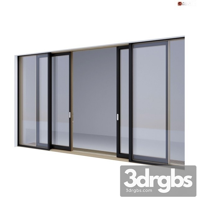 Woood Sliding Windows 3 3dsmax Download - thumbnail 1