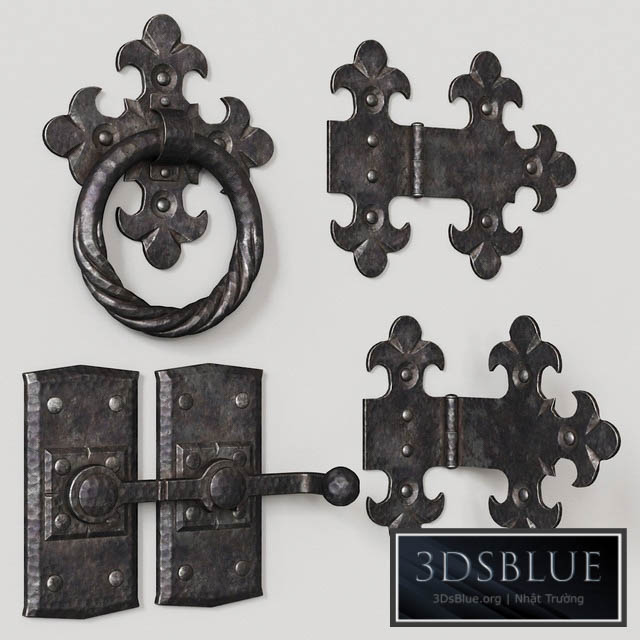 Wrought iron door elements 3DS Max - thumbnail 3