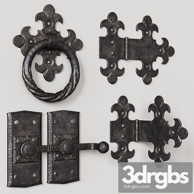 Wrought iron door elements 3dsmax Download - thumbnail 1