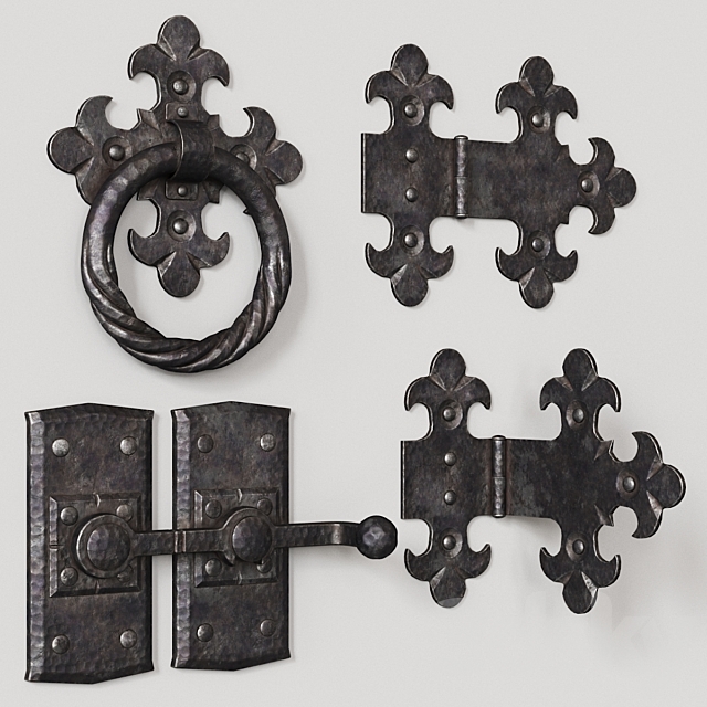 Wrought iron door elements 3DSMax File - thumbnail 1