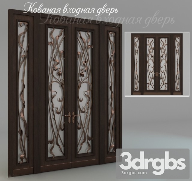 Wrought Iron Front Door 3dsmax Download - thumbnail 1