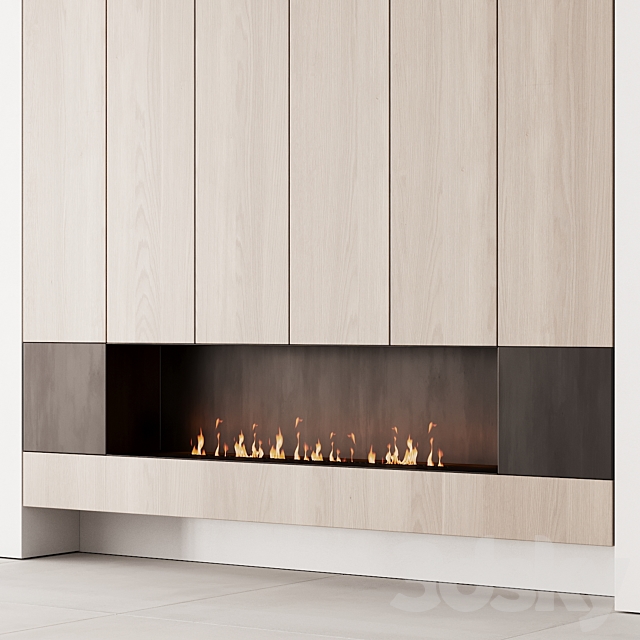 160 fireplace decorative wall kit 06 minimal wood metal 00 3DSMax File - thumbnail 4