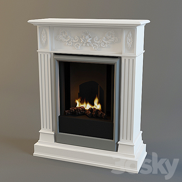 Adelaide Dimplex fireplace marble 3DSMax File - thumbnail 1