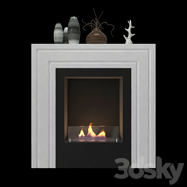 Animated bio fireplace Kristine 3DSMax File - thumbnail 1