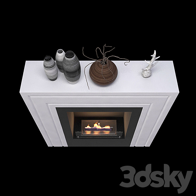 Animated bio fireplace Kristine 3DSMax File - thumbnail 3