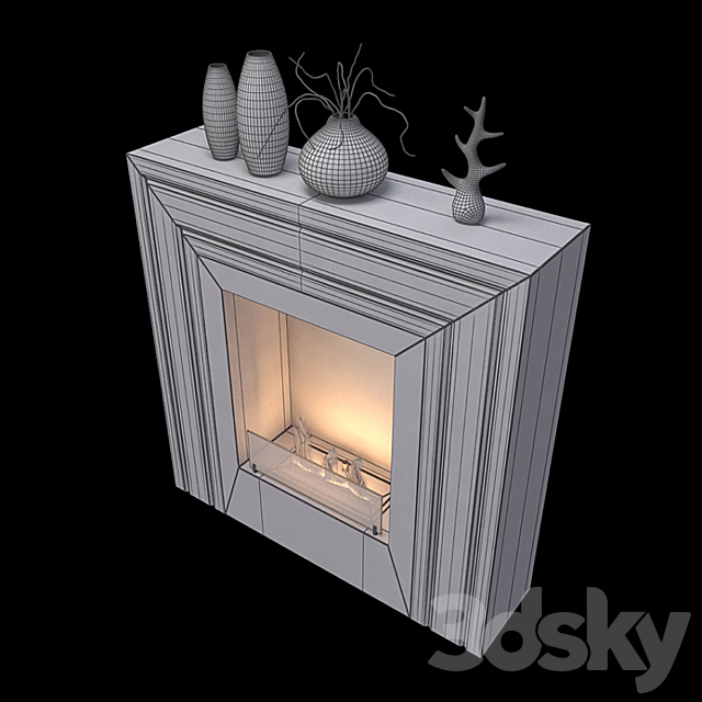 Animated bio fireplace Kristine 3DSMax File - thumbnail 5