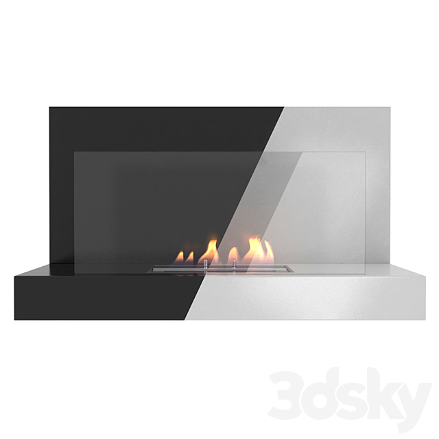 Animated fireplace Clement Nero _ Bianco 3DSMax File - thumbnail 3