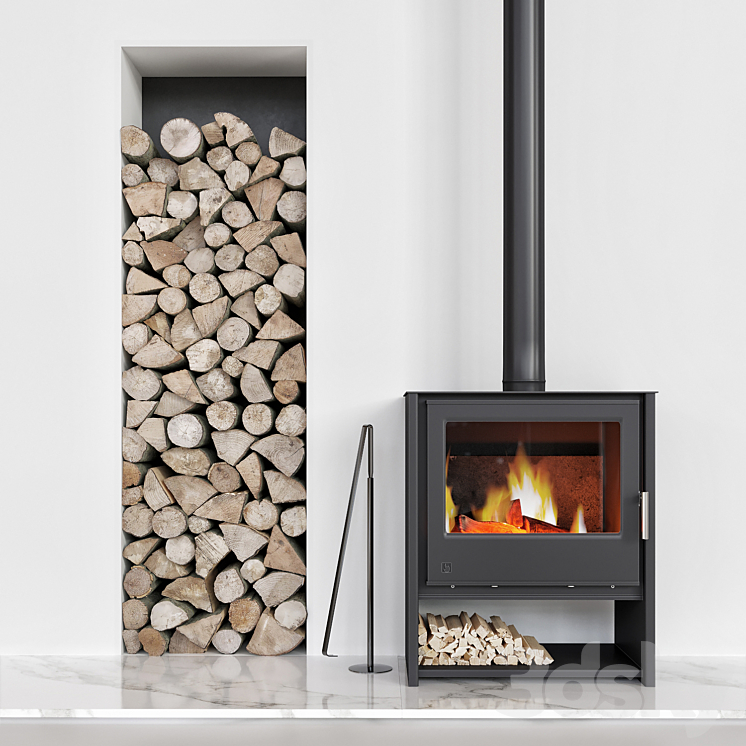 Arada i600 Fireplace 3DS Max Model - thumbnail 1