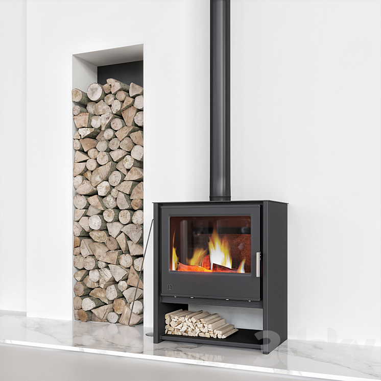 Arada i600 Fireplace 3DS Max Model - thumbnail 2