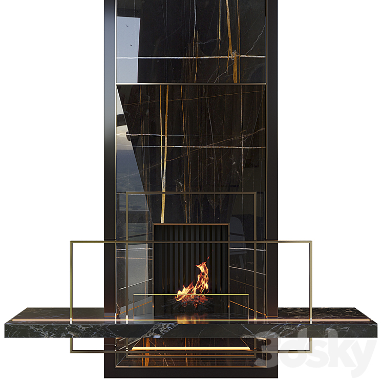 Ardeco fireplace 3DS Max - thumbnail 1