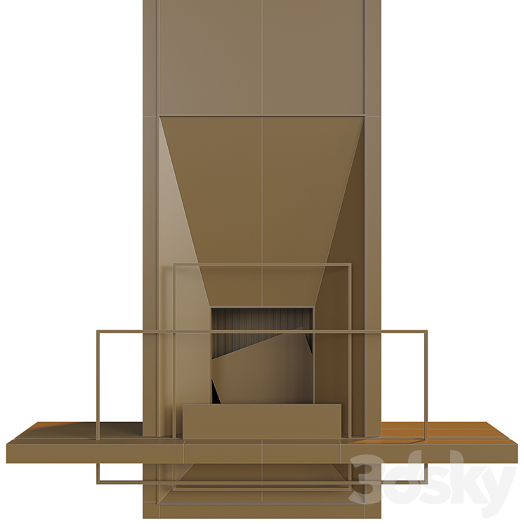 Ardeco fireplace 3DS Max - thumbnail 2