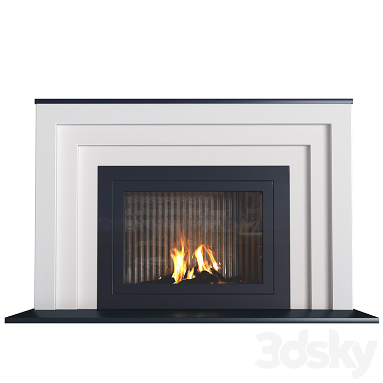 Art Deco style fireplace. Fireplace modern ArtDeco 3DS Max - thumbnail 1