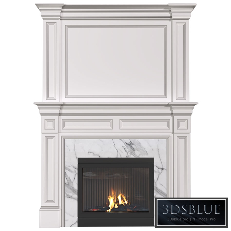 Art Deco style fireplace. Fireplace modern.?lassic fireplace 3DS Max - thumbnail 3