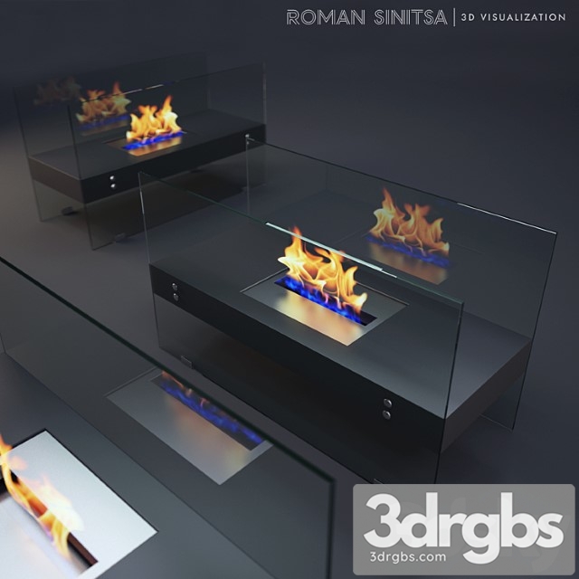 Bio ethanol fireplace 3dsmax Download - thumbnail 1