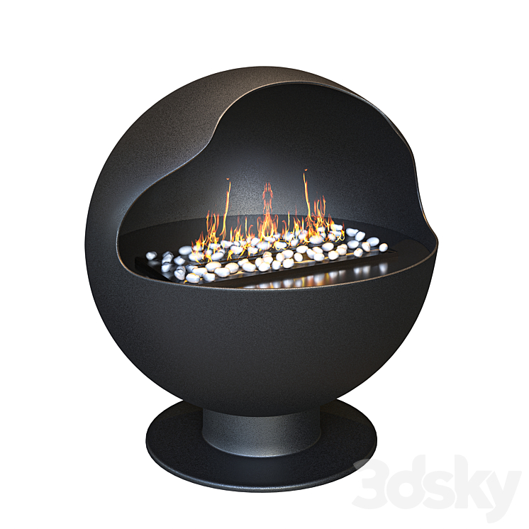 Bio fireplace Lux Fire Johnny 3DS Max Model - thumbnail 1