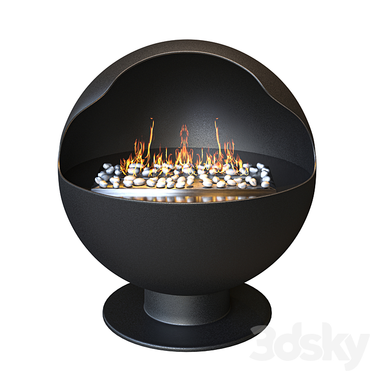 Bio fireplace Lux Fire Johnny 3DS Max Model - thumbnail 2