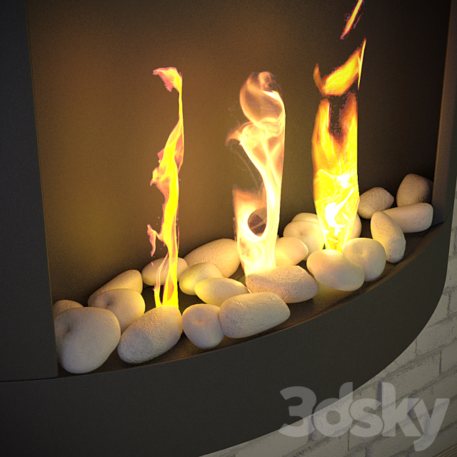 Bio-fireplace Stockholm (Black. Silver. Inox) 3DSMax File - thumbnail 2