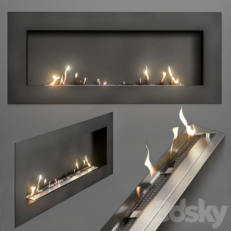 Bio fireplace Zefire 3DS Max - thumbnail 1