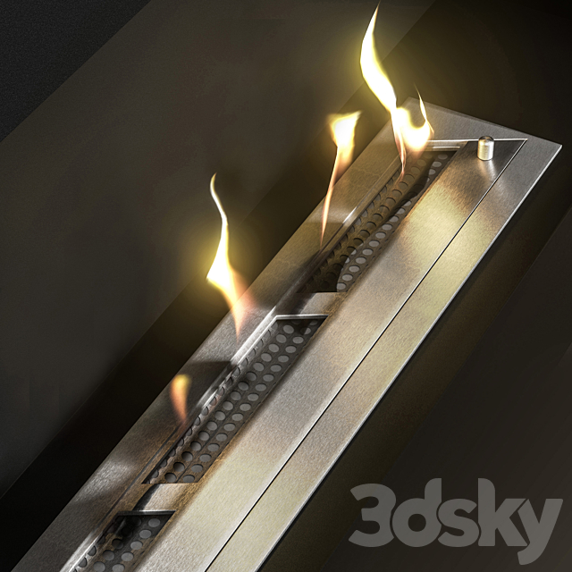 Bio fireplace Zefire 3DS Max Model - thumbnail 5