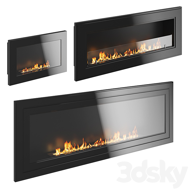 Bio fireplaces 3DS Max Model - thumbnail 1