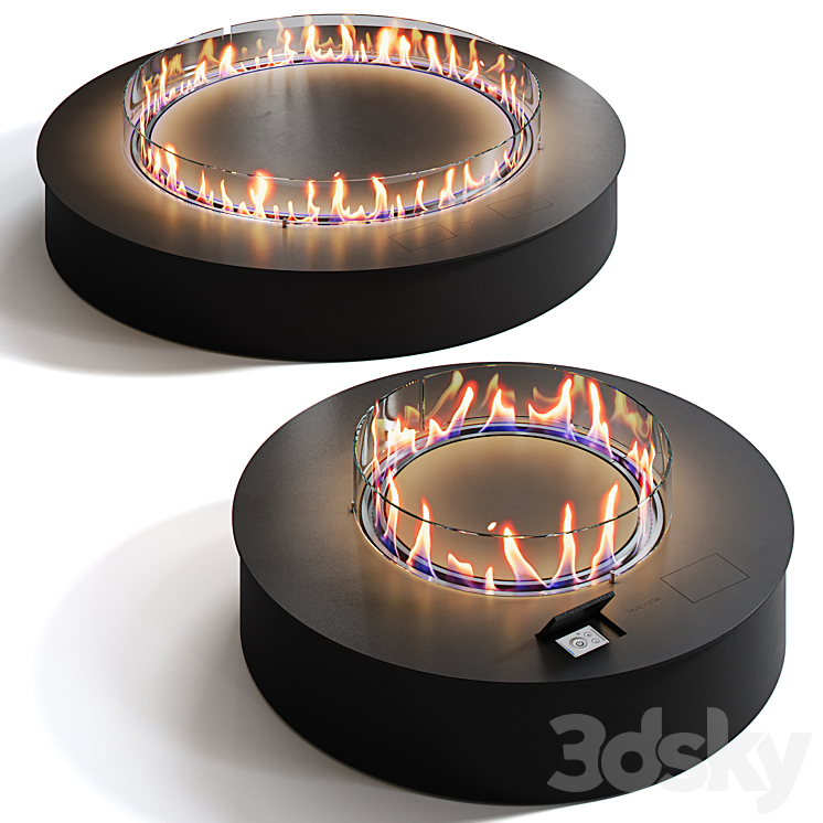 Biograte SmartFire Round Biofireplaces 3DS Max Model - thumbnail 1