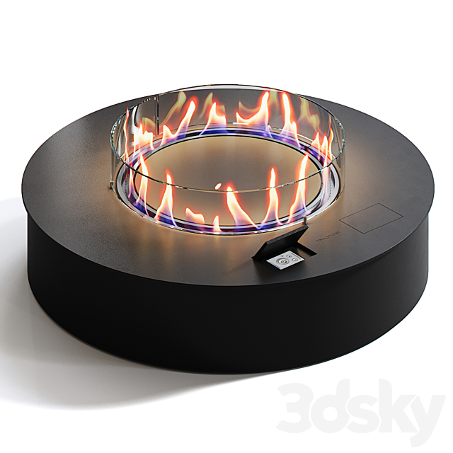 Biograte SmartFire Round Biofireplaces 3DS Max Model - thumbnail 4