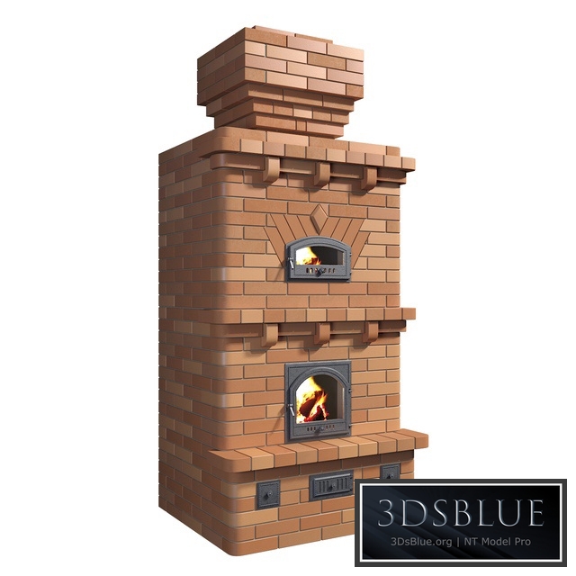 Brick stove 3DS Max - thumbnail 3