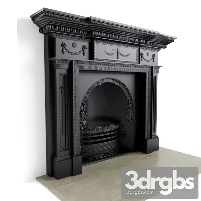 Carron Victorian Fireplace 3dsmax Download - thumbnail 1