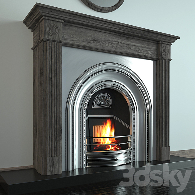 Cast iron fireplace Stovax – DECORATIVE ARCHED 3DS Max Model - thumbnail 3