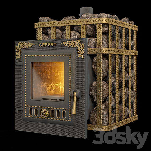 Cast Iron Stove Hephaestus 3DSMax File - thumbnail 1