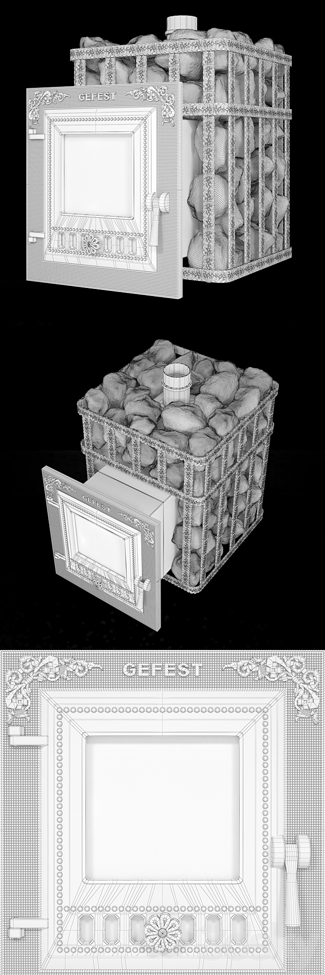 Cast Iron Stove Hephaestus 3DSMax File - thumbnail 3