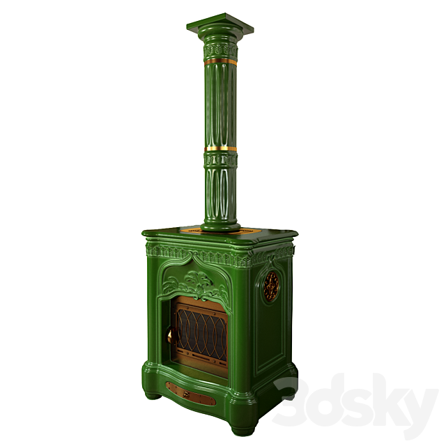 Ceramic stove Sergioleoni GIGLIO 3DSMax File - thumbnail 1